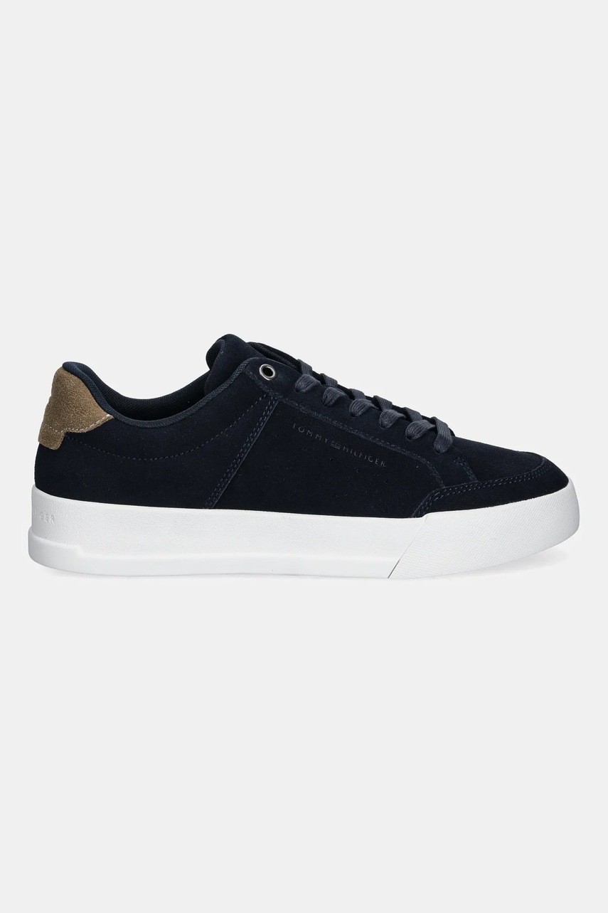 Замшевые кроссовки Tommy Hilfiger TH COURT SUMMER SUEDE цвет синий FM0FM05517 Замшевые кроссовки Tommy Hilfiger TH COURT SUMMER SUEDE цвет синий FM0FM05517