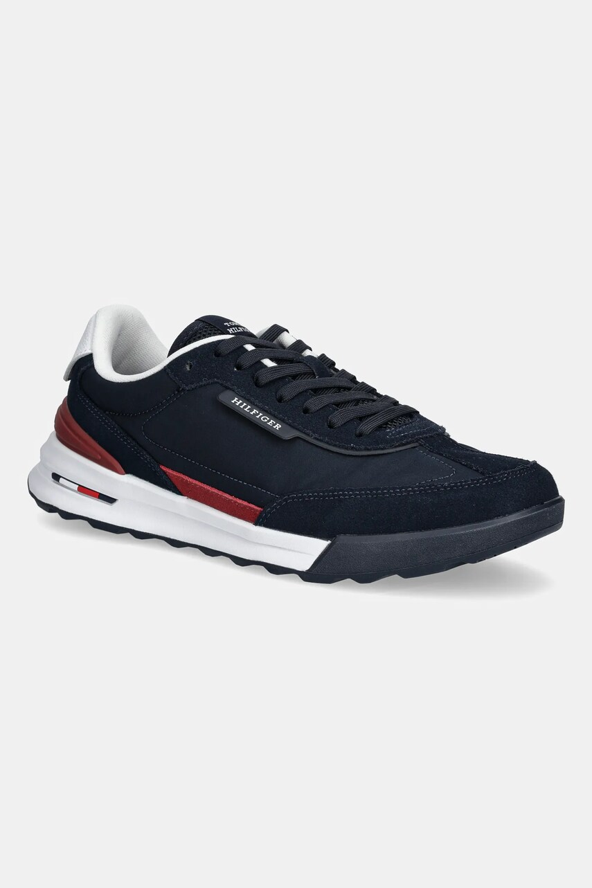 Levně Tenisky Tommy Hilfiger RETRO RUNNER NYLON MIX pánské, tmavomodrá barva, FM0FM05523
