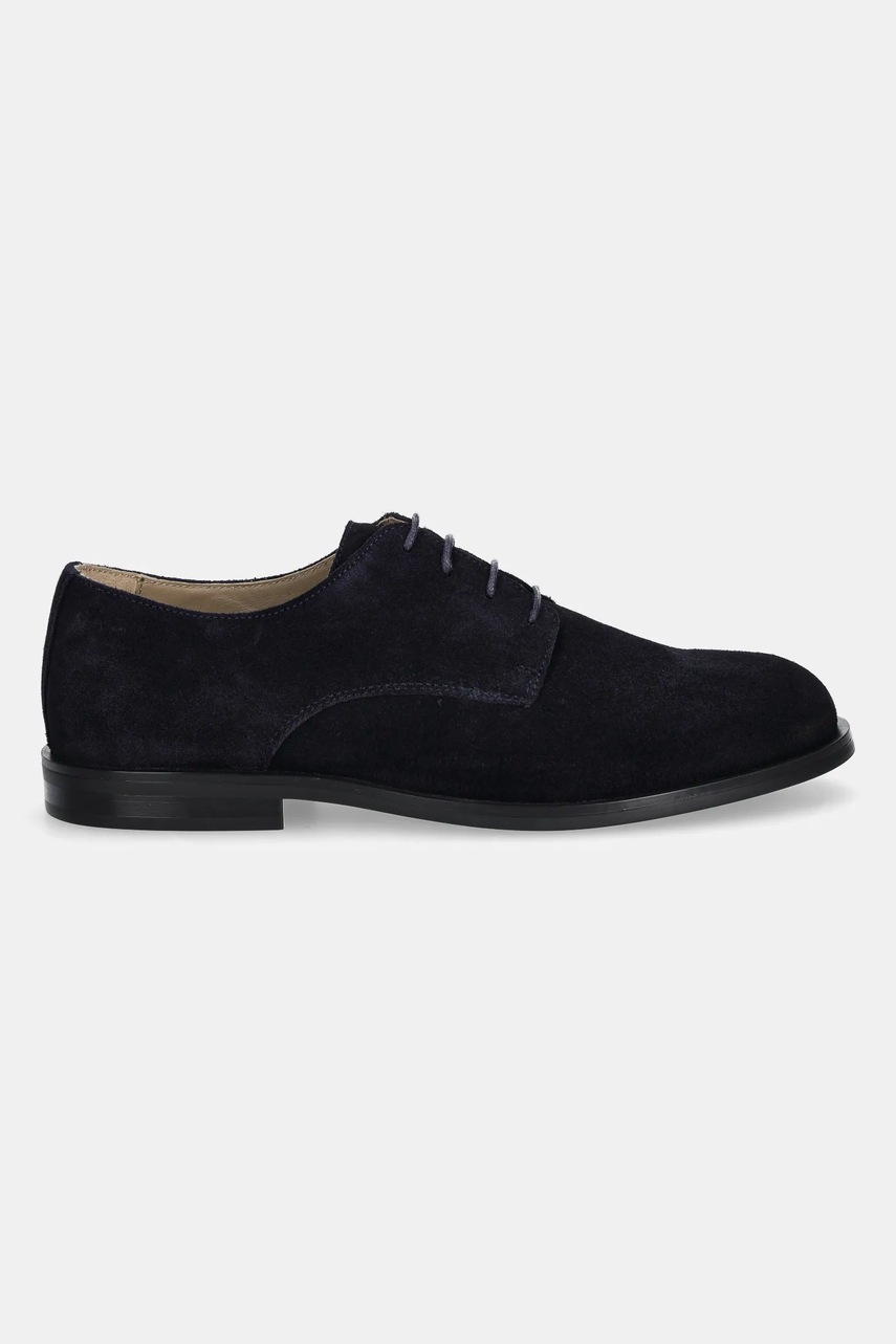 Замшевые туфли Calvin Klein ESS RUBBER DERBY SU цвет синий HM0HM01928