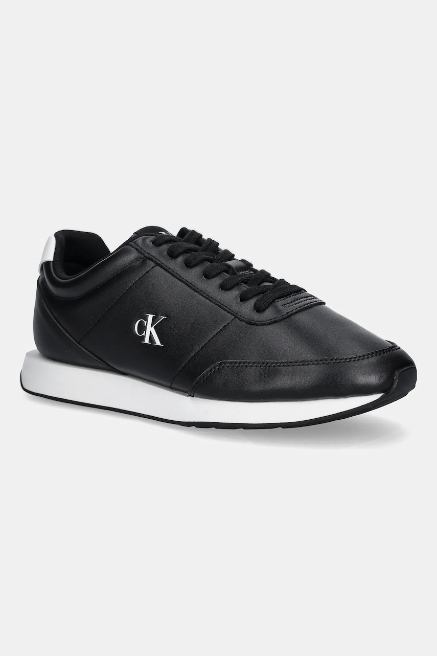 Levně Tenisky Calvin Klein RETRO RUNNER ESS LTH pánské, černá barva, YM0YM01355
