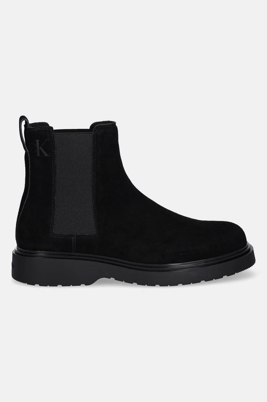 Кожаные полусапоги Calvin Klein COMBAT ESS CHELSEA BOOT SU цвет чёрный YM0YM01372