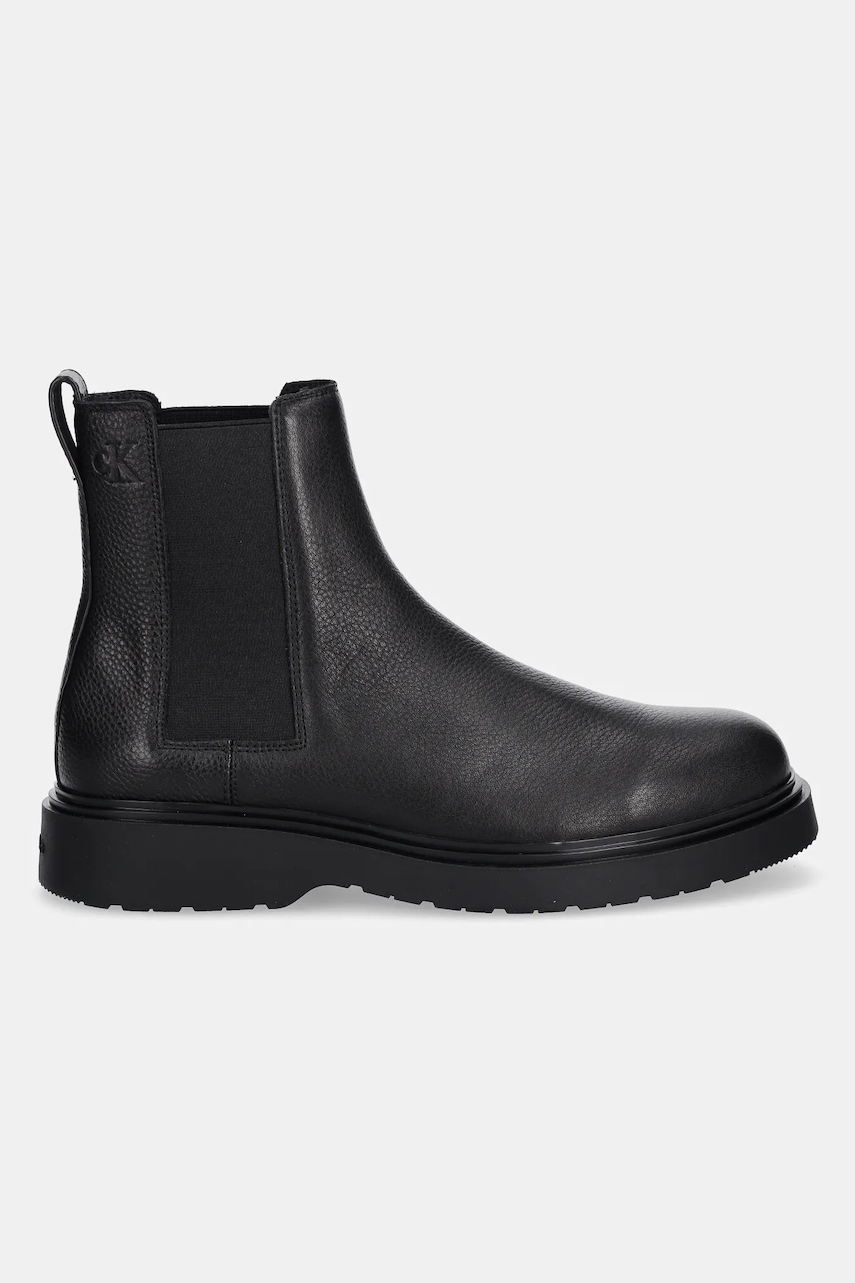 Кожаные полусапоги Calvin Klein COMBAT ESS CHELSEA BOOT LTH цвет чёрный YM0YM01374 Кожаные полусапоги Calvin Klein COMBAT ESS CHELSEA BOOT LTH цвет чёрный YM0YM01374