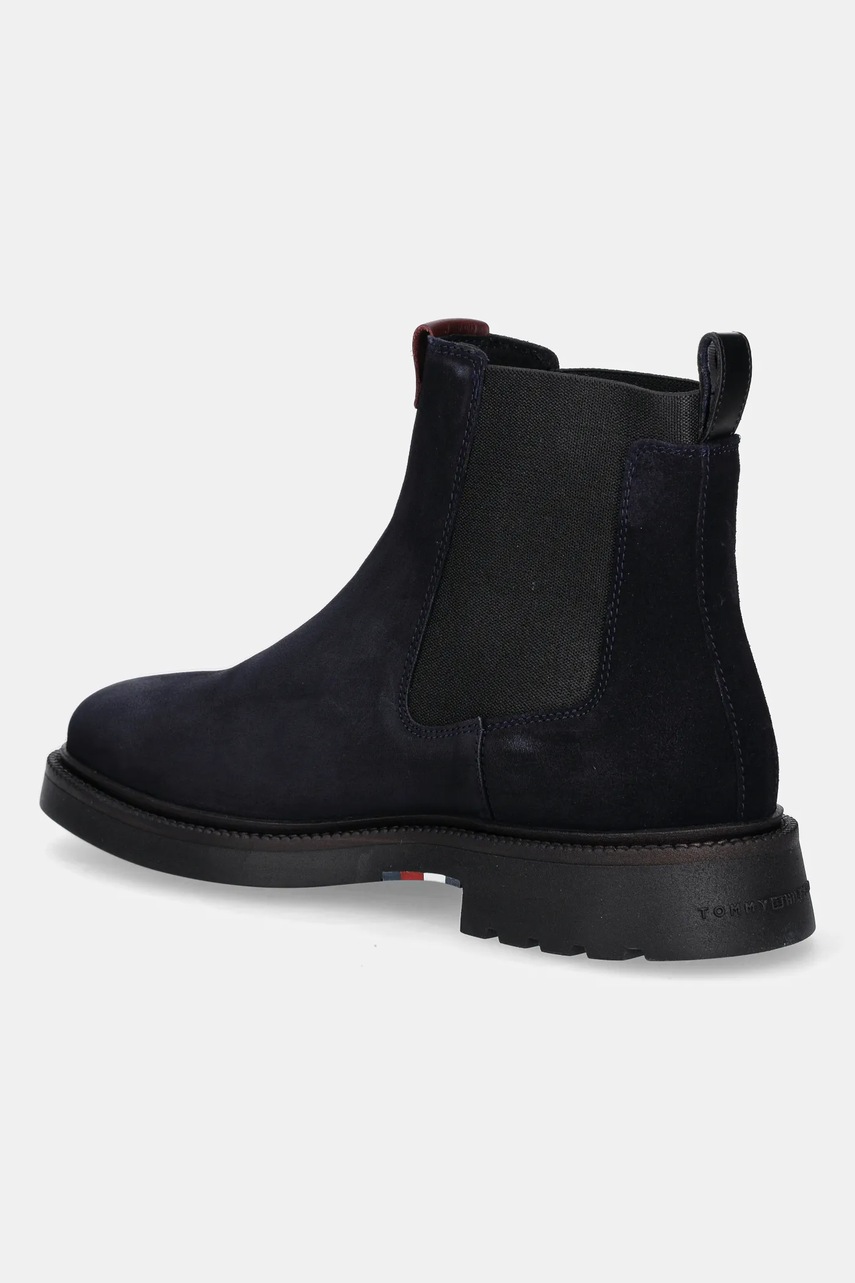 Σουέτ μπότες τσέλσι Tommy Hilfiger COMFORT LWT SDE CHELSEA χρώμα: ναυτικό μπλε, FM0FM05592 φωτογραφία
