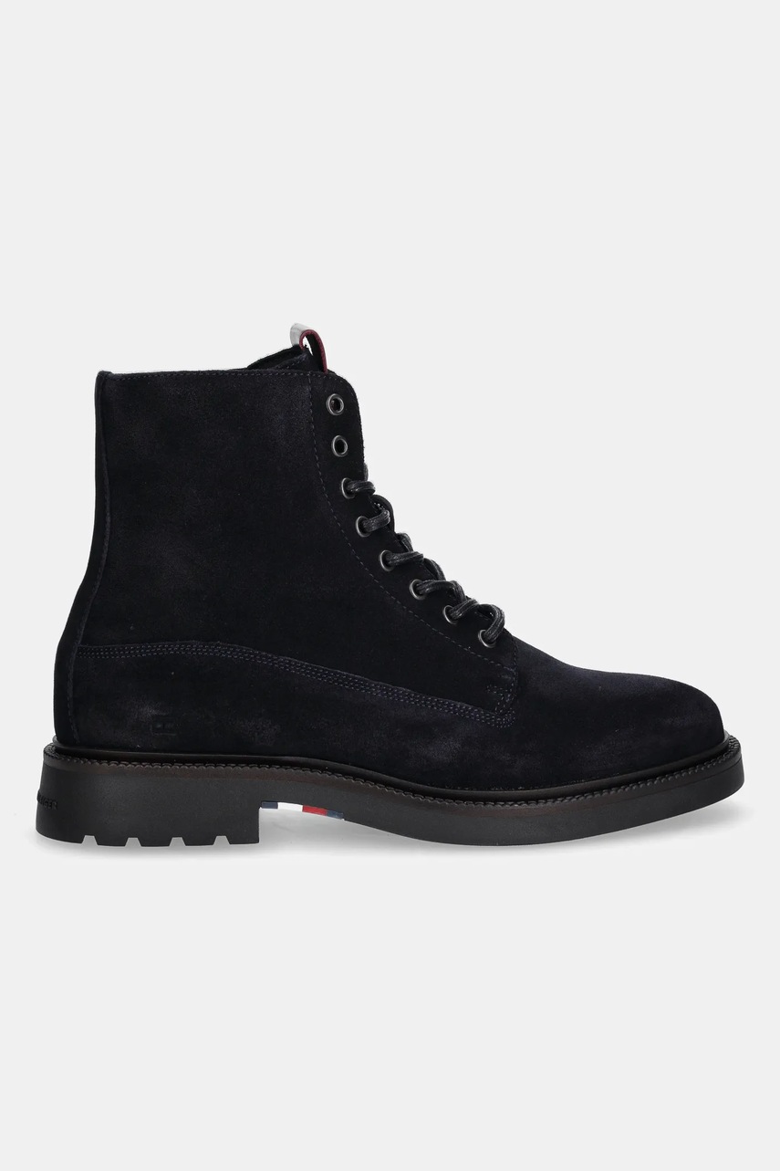 Замшевые ботинки Tommy Hilfiger COMFORT LWT SDE BOOT цвет синий FM0FM05594 Замшевые ботинки Tommy Hilfiger COMFORT LWT SDE BOOT цвет синий FM0FM05594