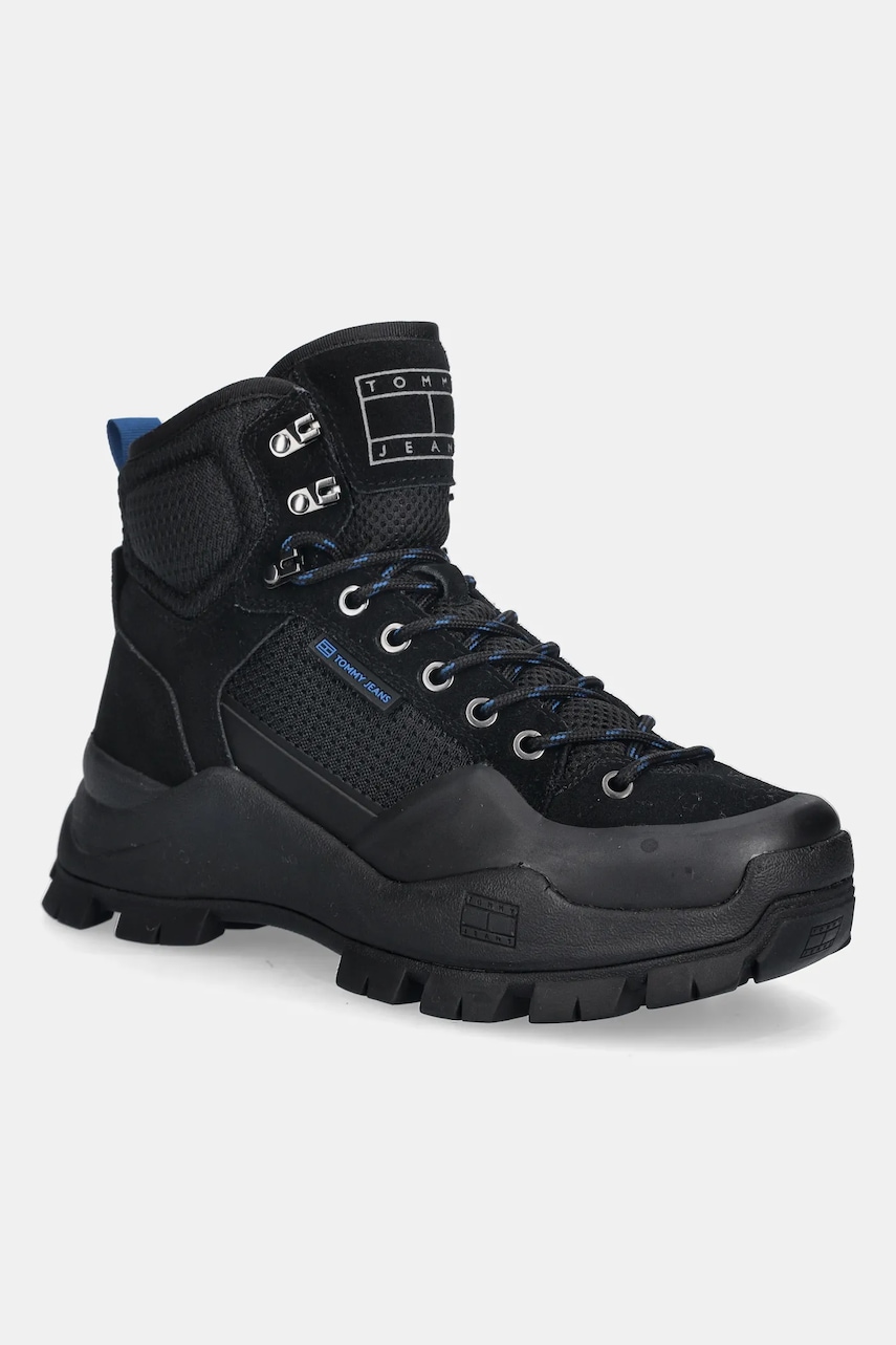 Tommy Jeans pantofi TJM HYBRID BOOT culoarea negru, EM0EM01633