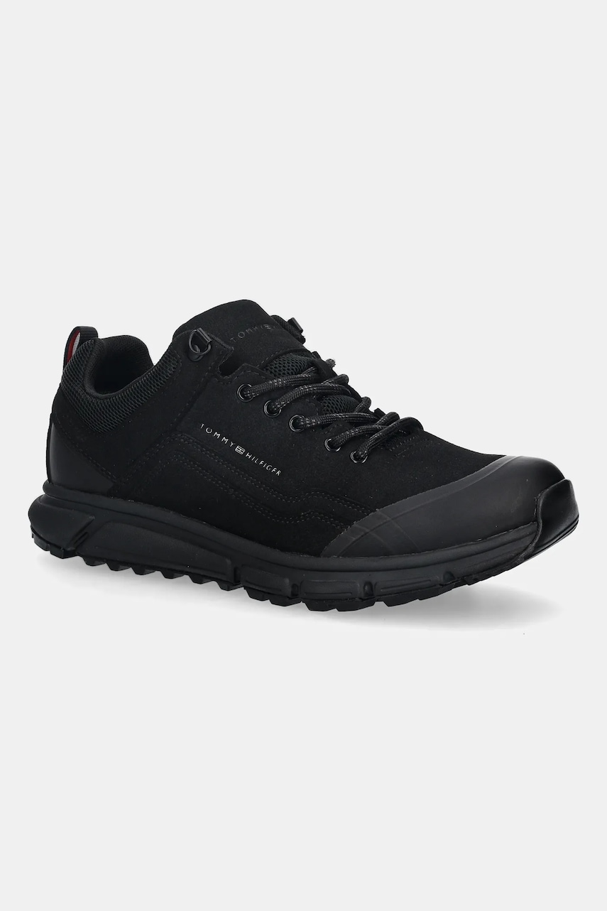 Levně Tenisky Tommy Hilfiger OUTDOOR RUNNER LOW WPM pánské, černá barva, FM0FM05655