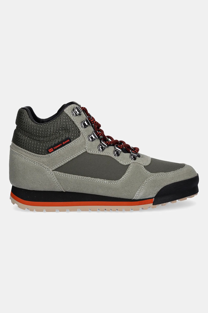 Ботинки Tommy Jeans TJM NEW BOOT LOW OUTSOLE цвет зелёный EM0EM01641 Ботинки Tommy Jeans TJM NEW BOOT LOW OUTSOLE цвет зелёный EM0EM01641