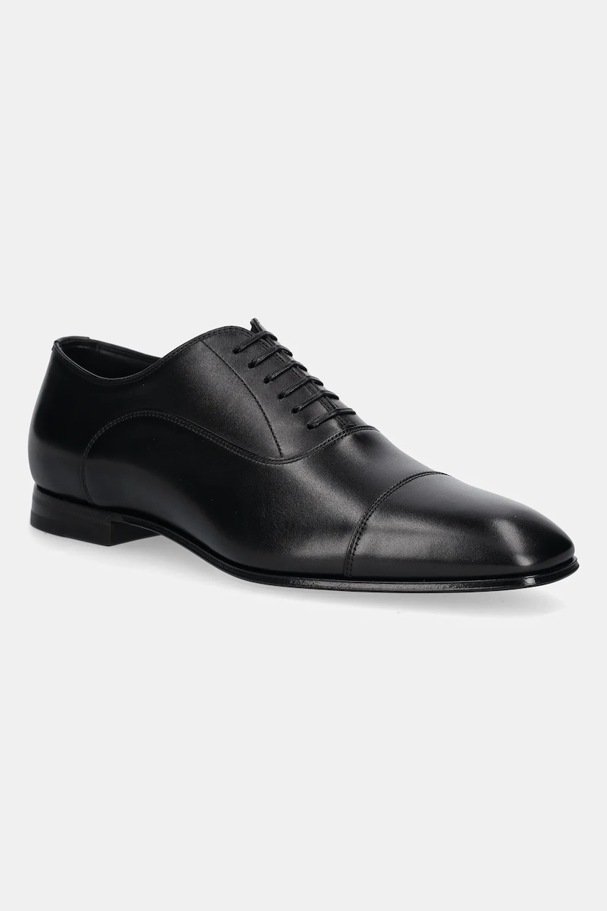 BOSS pantofi de piele Quillon culoarea negru, 50546774