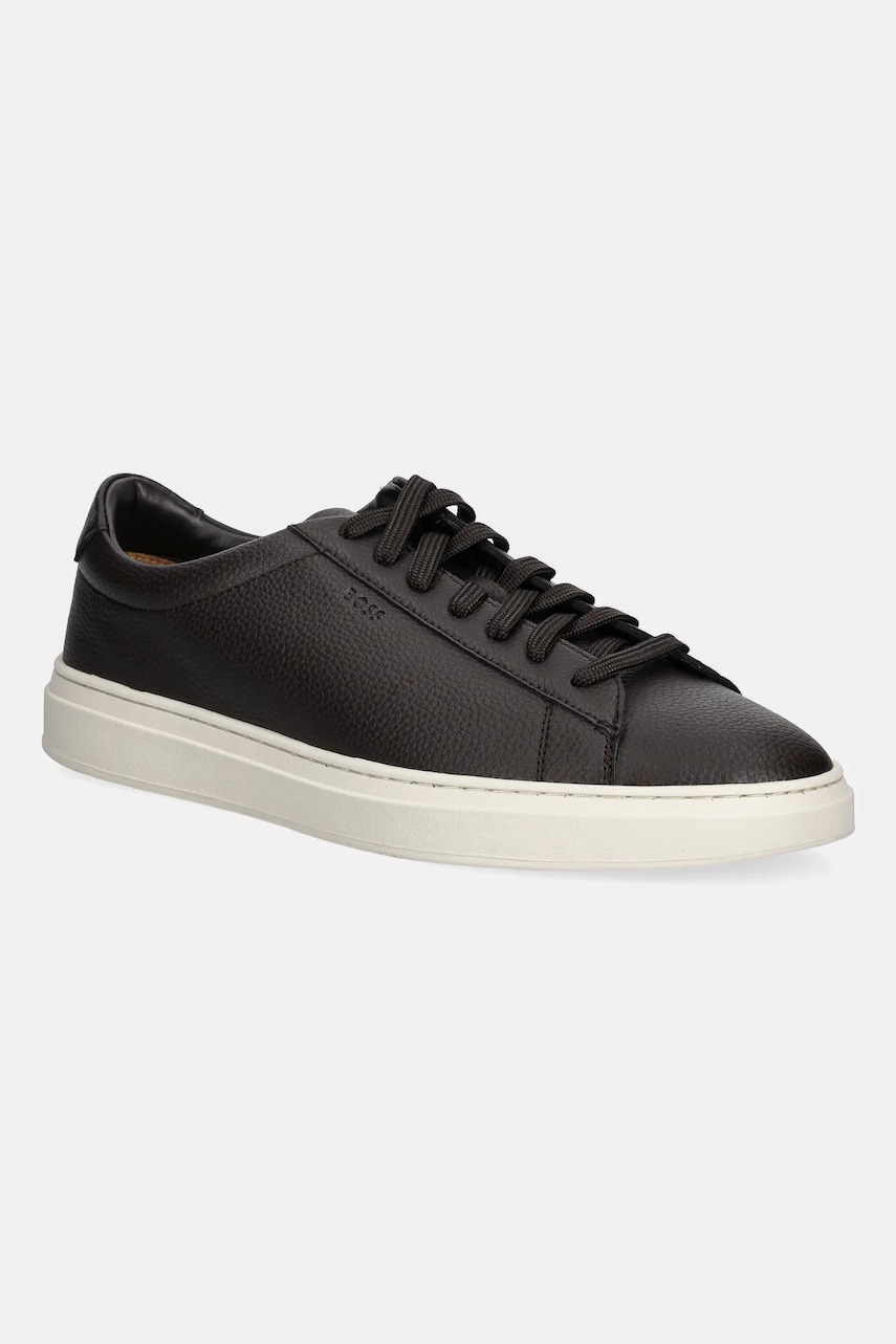 BOSS sneakers din piele Kieran culoarea maro, 50548716
