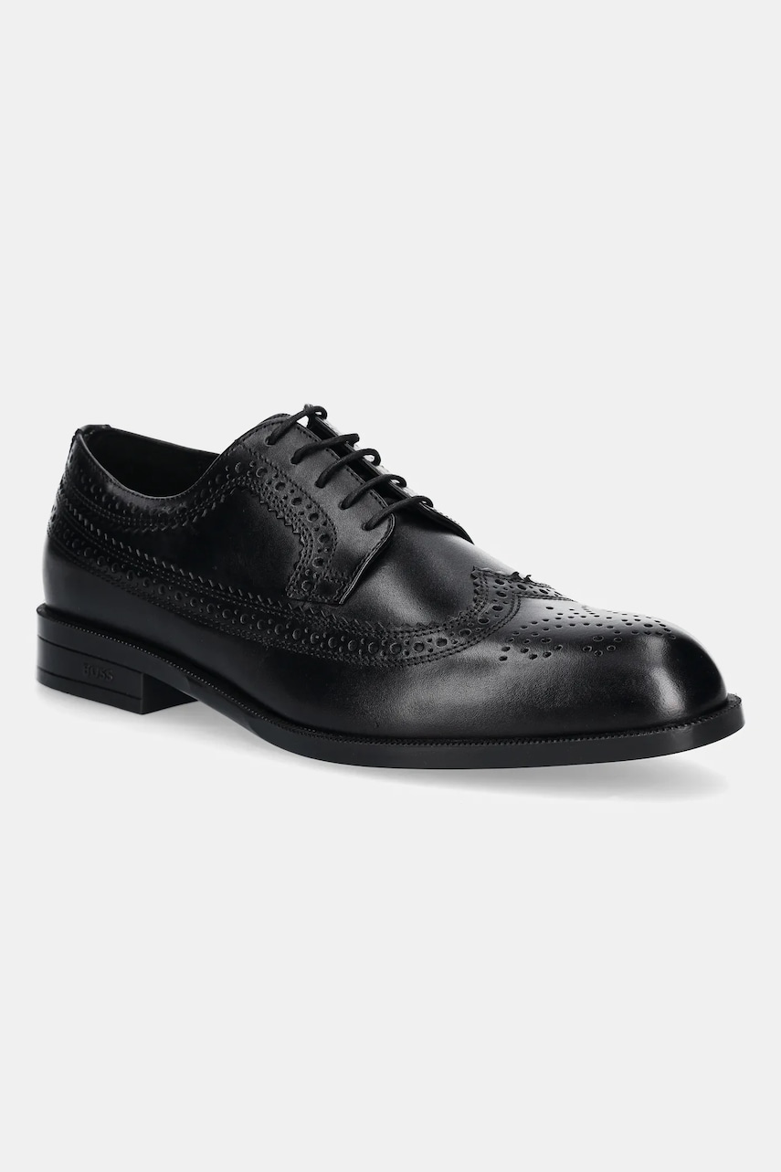 BOSS pantofi de piele Tayil culoarea negru, 50543423