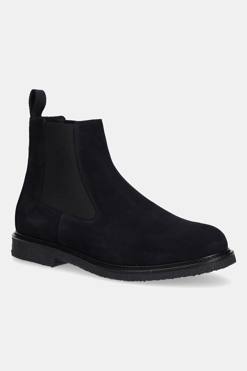 BOSS botine din piele întoarsă Kope culoarea bleumarin, 50548076