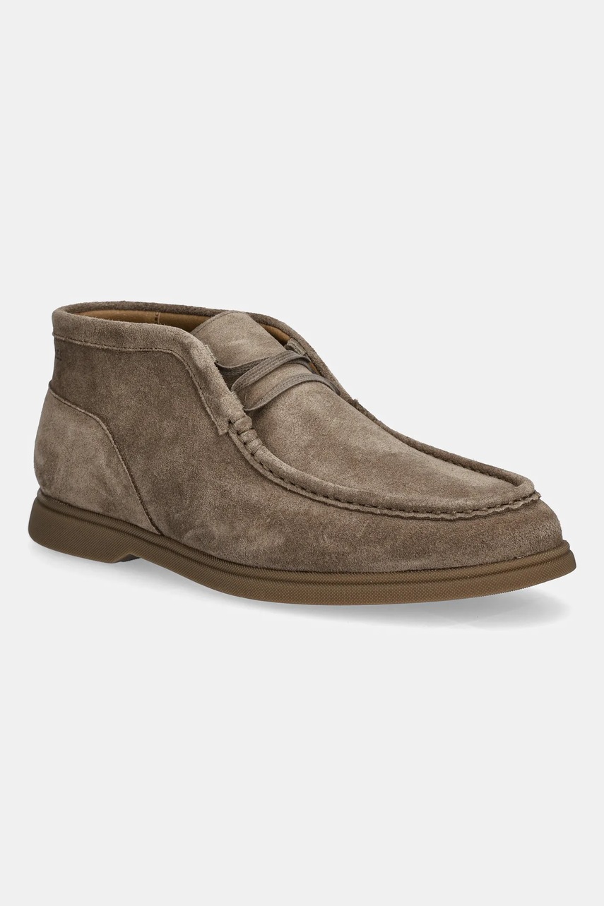 BOSS pantofi de piele intoarsa Sienne culoarea maro, 50548119