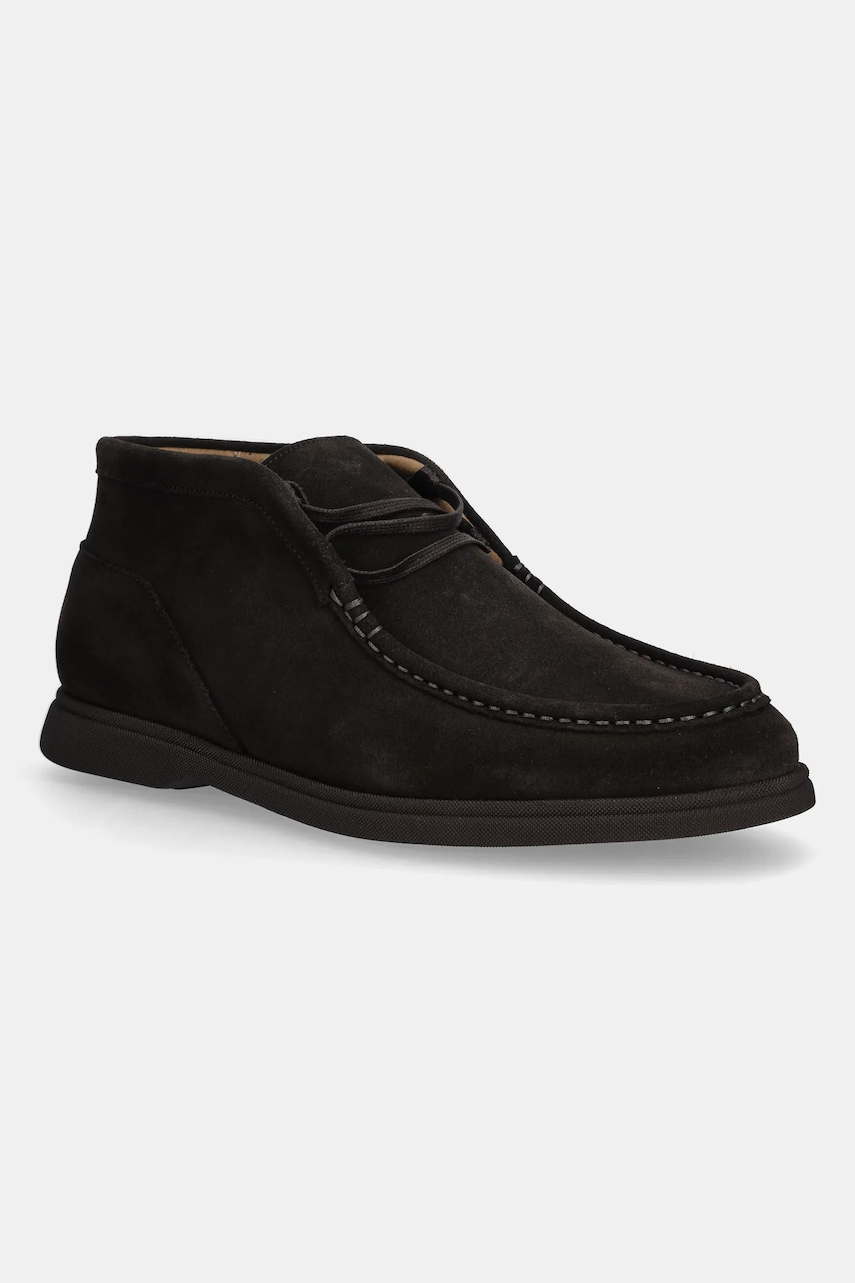 BOSS pantofi de piele întoarsă Sienne culoarea maro, 50548119