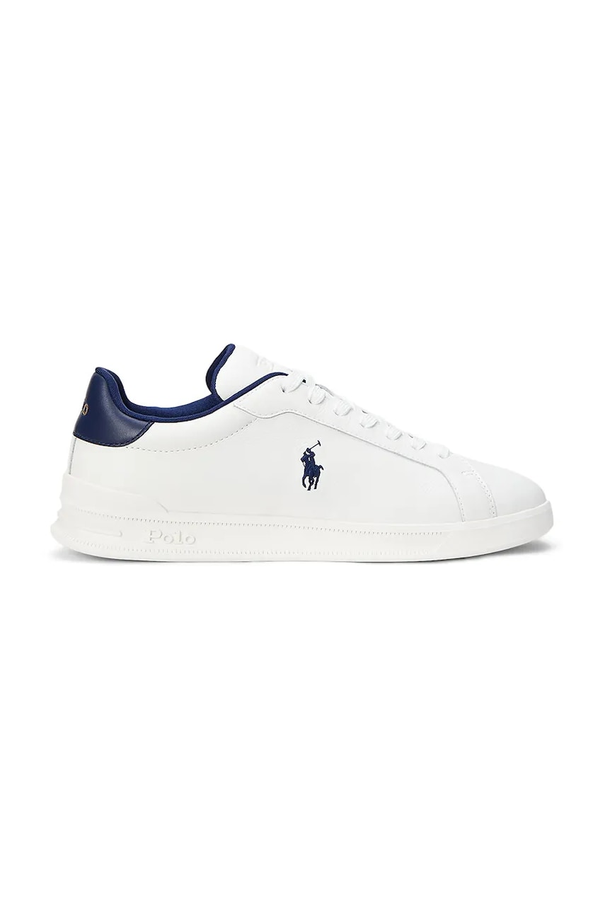 Levně Kožené tenisky Polo Ralph Lauren Hrt Crt II pánské, bílá barva, 809968172001