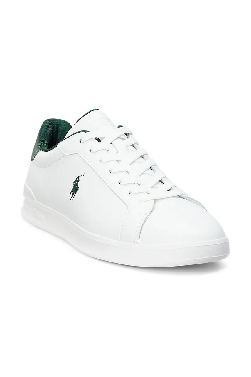 Кожаные кроссовки Polo Ralph Lauren Hrt Crt II цвет белый 809968172002