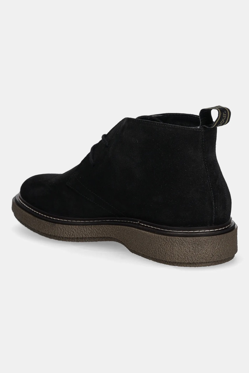 Σουέτ παπούτσια Barbour Blaine ανδρικά, χρώμα: μαύρο, MFO0820BK12 φωτογραφία