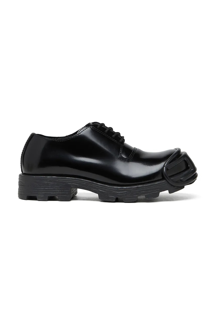 Diesel pantofi de piele D-Hammer So D culoarea negru, Y03229-P4471-H0015