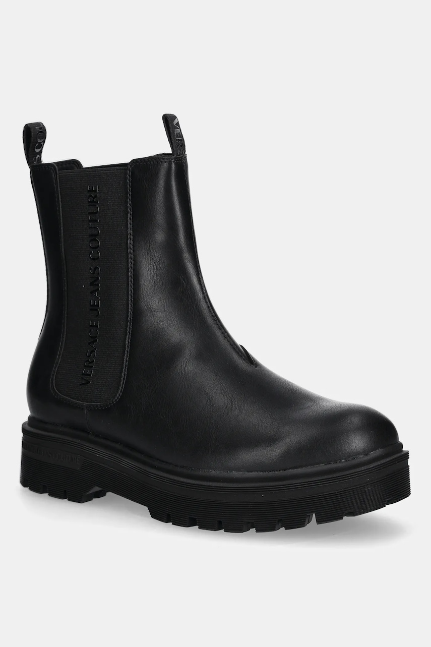 Levně Boty s gumou Versace Jeans Couture pánské, černá barva, 79YA3S47 ZSC74 899