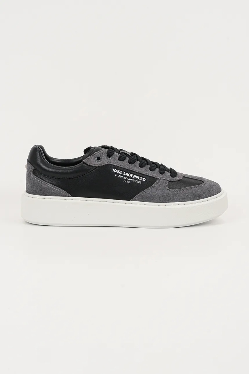 Karl Lagerfeld sneakers din piele MAXI KUP RSG culoarea negru, KL52235