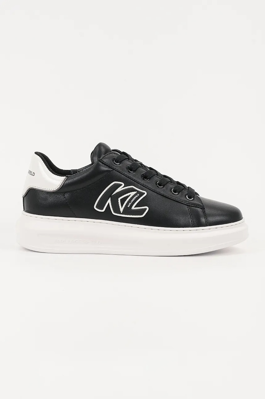 Levně Kožené tenisky Karl Lagerfeld KAPRI MENS pánské, černá barva, KL52535A