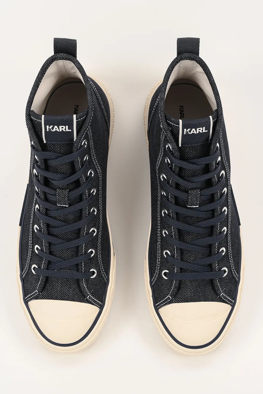 Πάνινα παπούτσια Karl Lagerfeld KAMPUS MAX χρώμα: μαύρο, KL50455D φωτογραφία