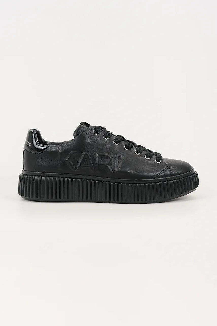 Karl Lagerfeld sneakers din piele KAPRIKA culoarea negru, KL24225