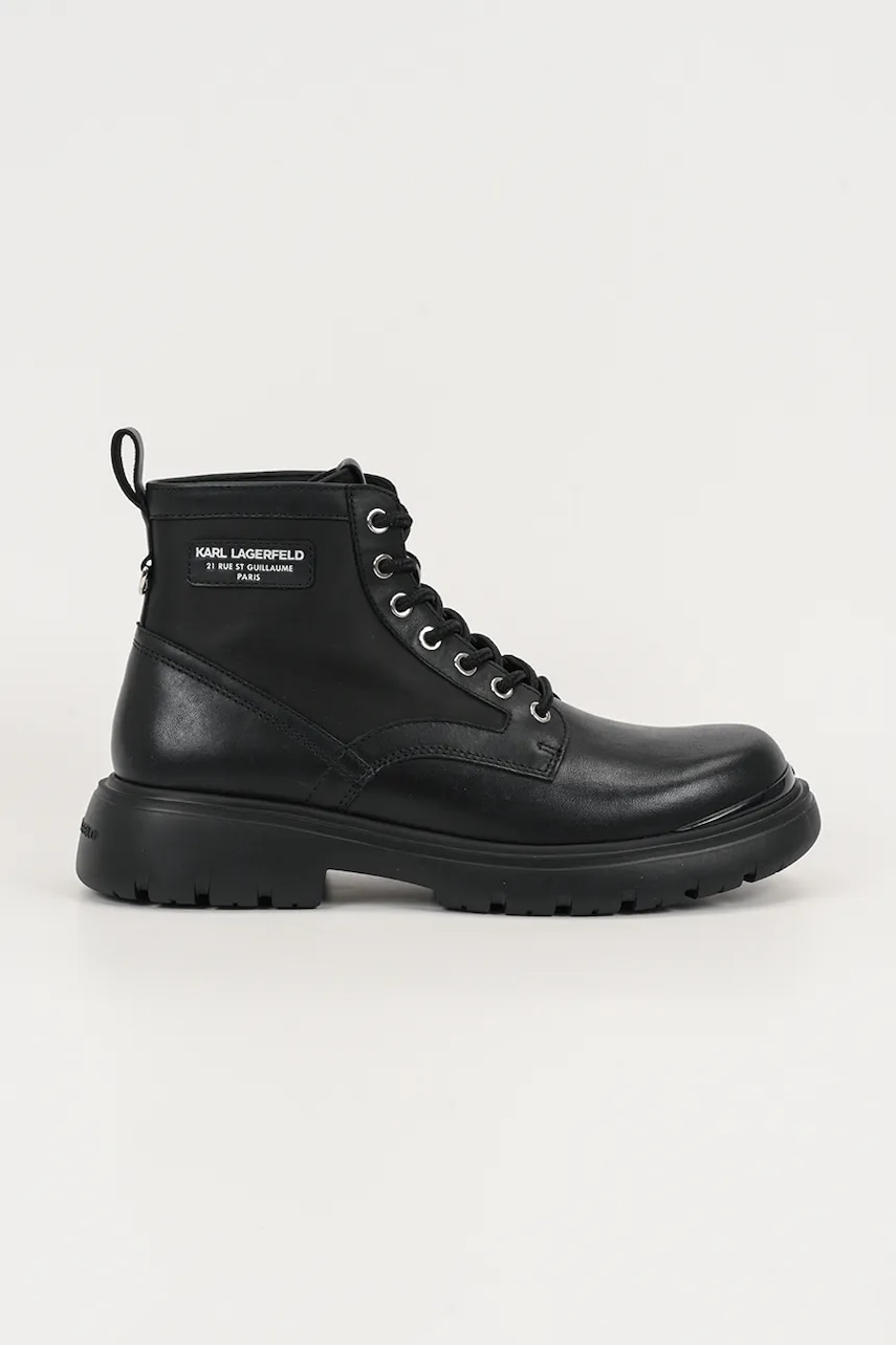 Karl Lagerfeld ghete de piele MASON 6 culoarea negru, KL13035