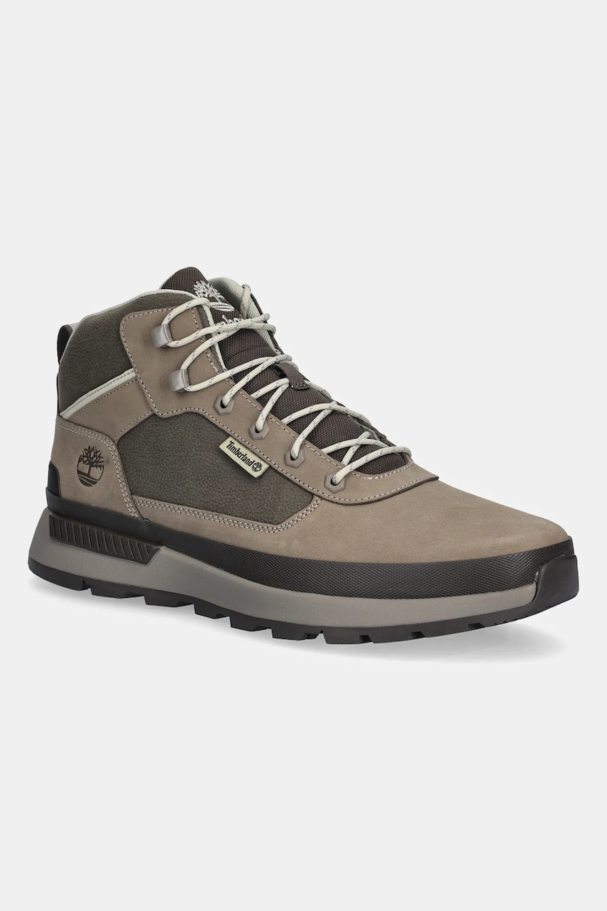 Timberland bocanci de piele Field Trekker Mid culoarea gri, TB0A6DPSA4P1