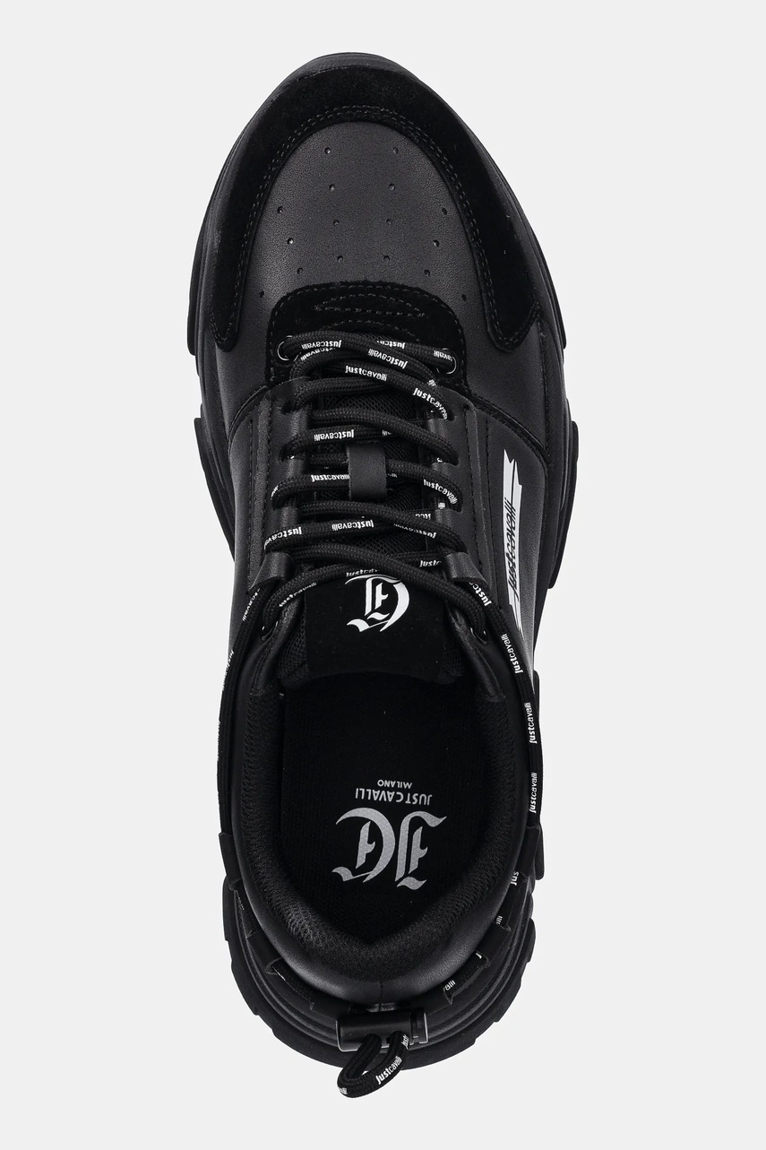 Αθλητικά Just Cavalli χρώμα: μαύρο, 79QA3SH1ZPB52899 φωτογραφία