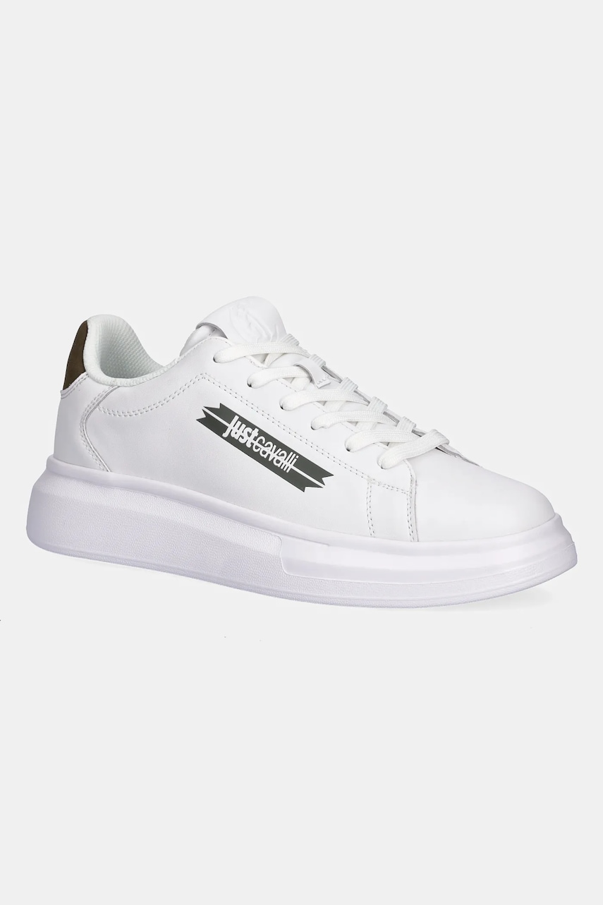 Just Cavalli sneakers din piele culoarea alb, 79QA3SBFZPB63003