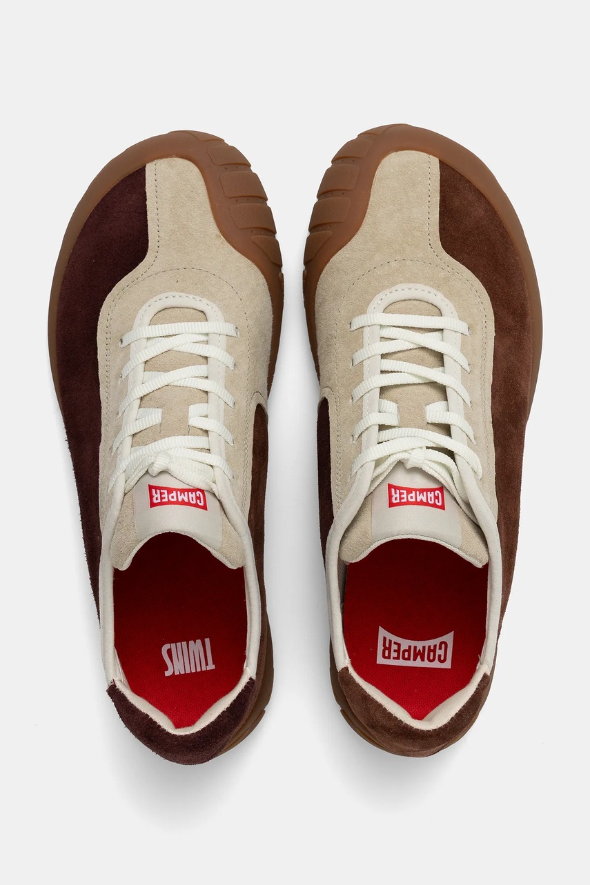 Camper sneakers din piele întoarsă TWS culoarea maro, K101054-001
