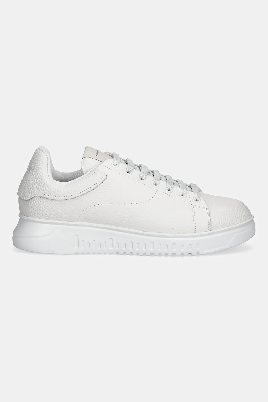 Кожаные кроссовки Emporio Armani цвет белый EM003663 AF19999 U0001 Кожаные кроссовки Emporio Armani цвет белый EM003663 AF19999 U0001