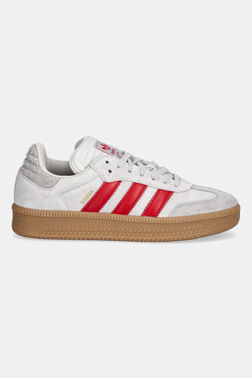 Кожаные кроссовки adidas Originals Samba XLG цвет серый JS3826