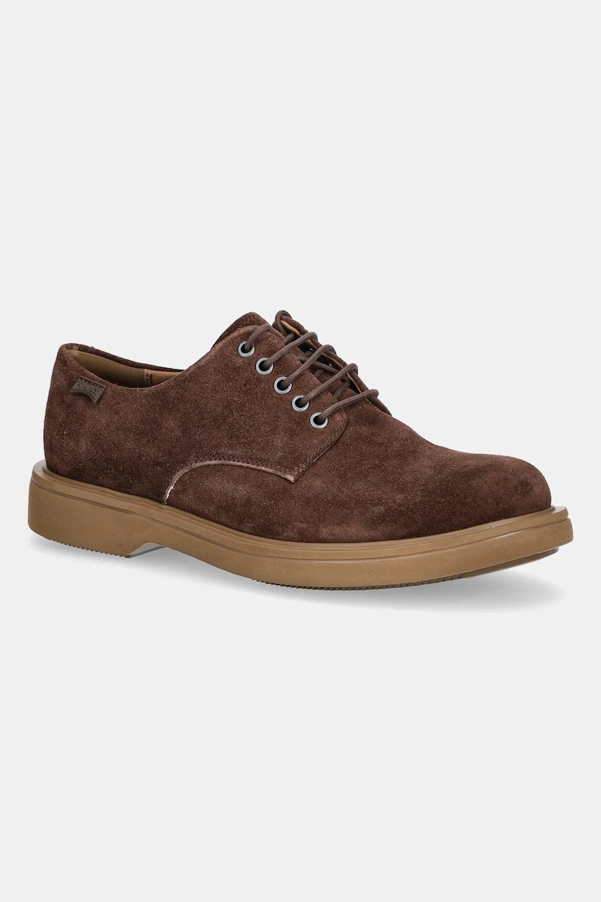 Camper pantofi de piele intoarsa Norman culoarea maro, K100998-005