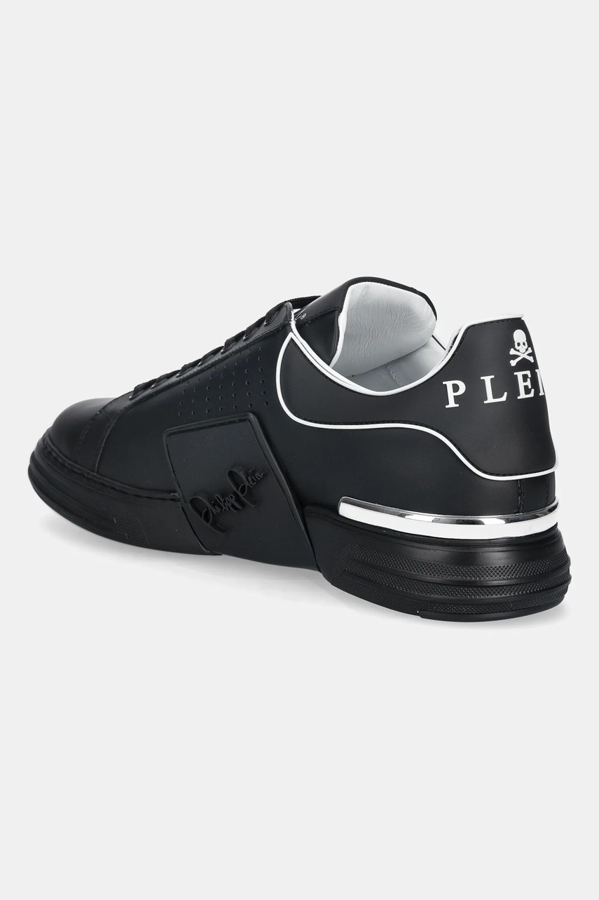 Δερμάτινα αθλητικά παπούτσια Philipp Plein Phantom Kicks χρώμα: μαύρο, USC0775.PLE005N.0202 φωτογραφία