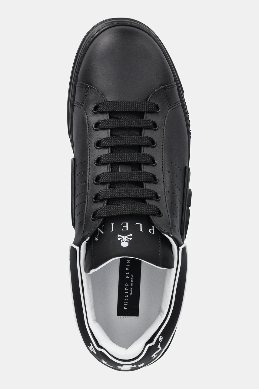 Δερμάτινα αθλητικά παπούτσια Philipp Plein Phantom Kicks χρώμα: μαύρο, USC0775.PLE005N.0202 φωτογραφία