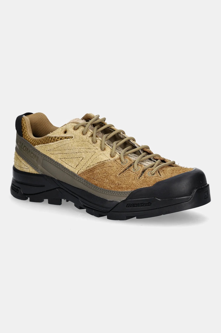 Salomon pantofi de piele întoarsă X-Alp Suede culoarea maro, L47876300