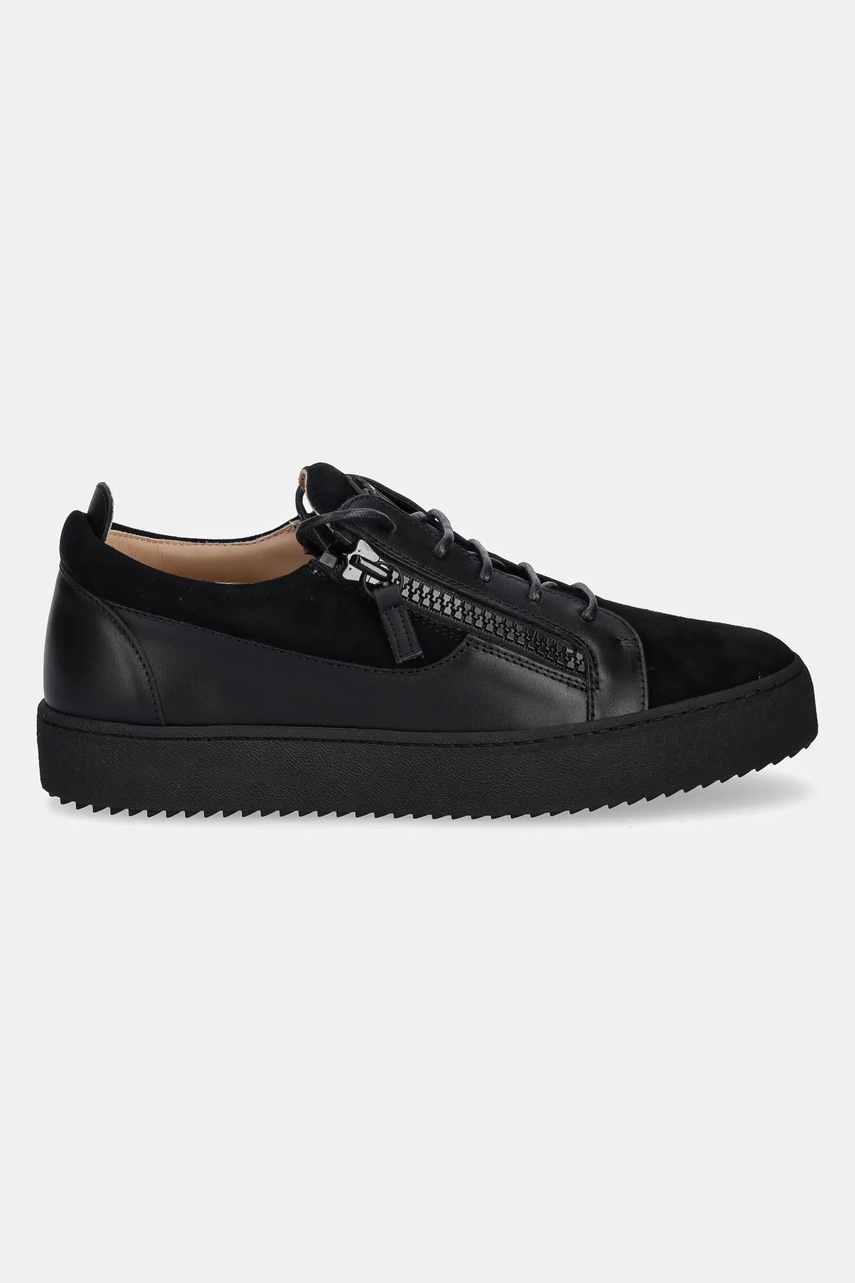 Кожаные кроссовки Giuseppe Zanotti Maylondon цвет чёрный RU40037.001 Кожаные кроссовки Giuseppe Zanotti Maylondon цвет чёрный RU40037.001