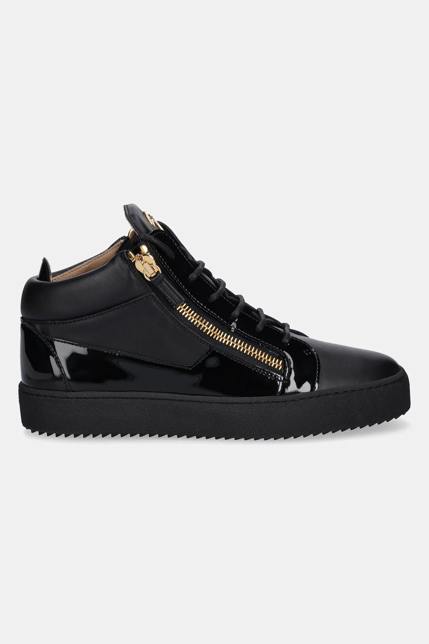 Кожаные кроссовки Giuseppe Zanotti Maylondon цвет чёрный RU50001.003 Кожаные кроссовки Giuseppe Zanotti Maylondon цвет чёрный RU50001.003