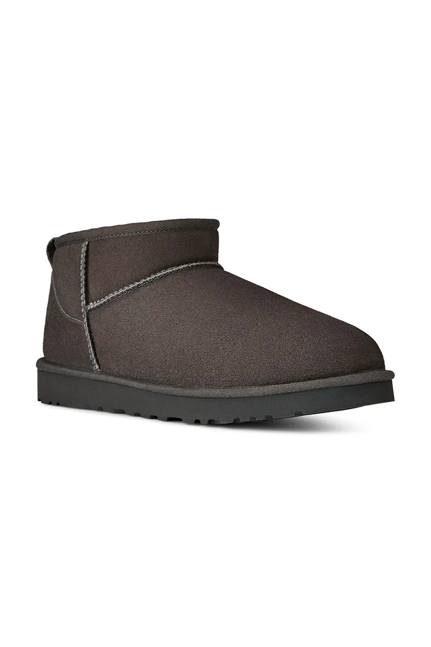 Замшевые сапоги UGG Classic Ultra Mini цвет серый 1137391.MLF