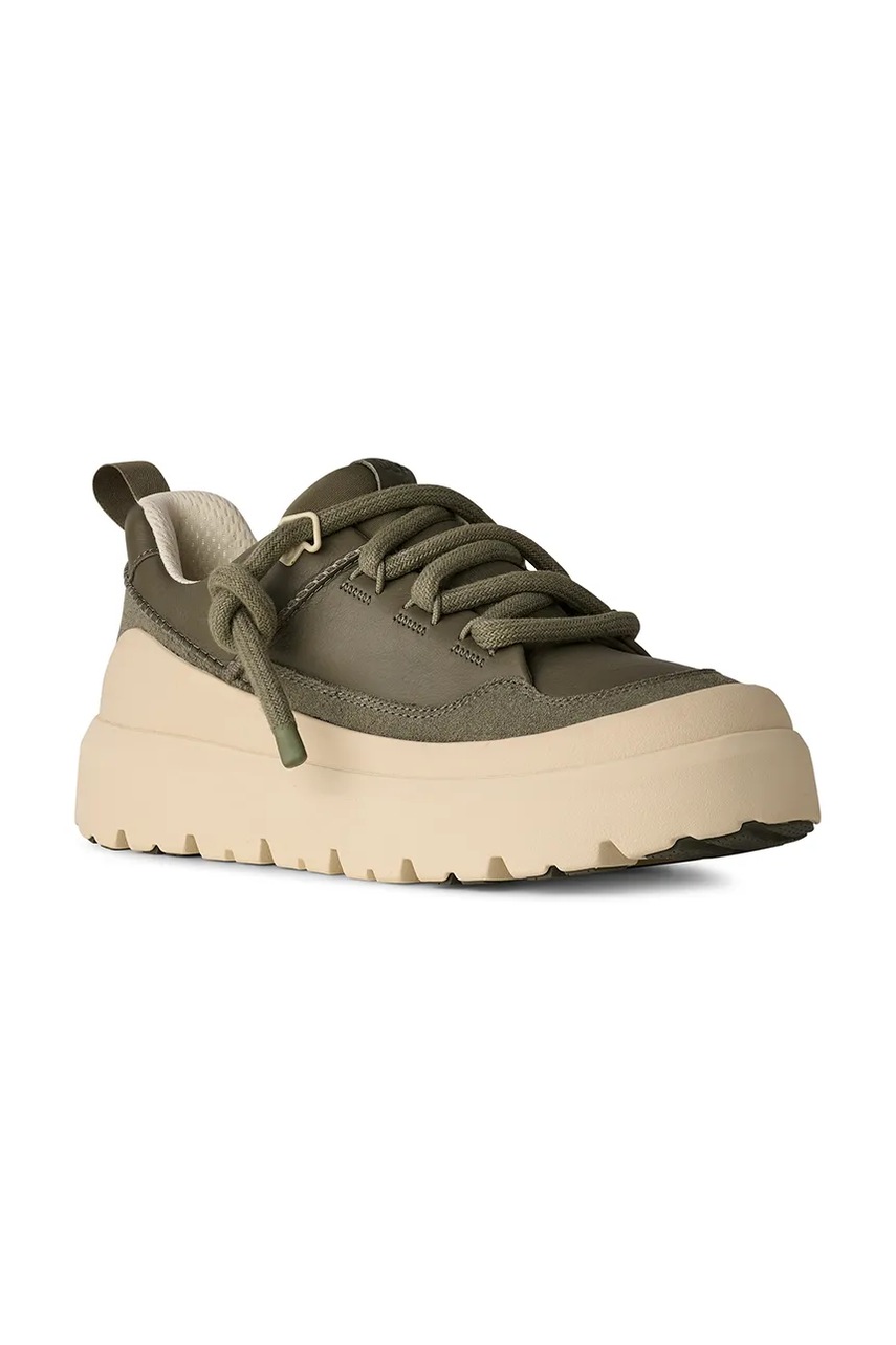 Кожаные кроссовки UGG Heritage Utility Sneaker цвет зелёный 1170910.MBF