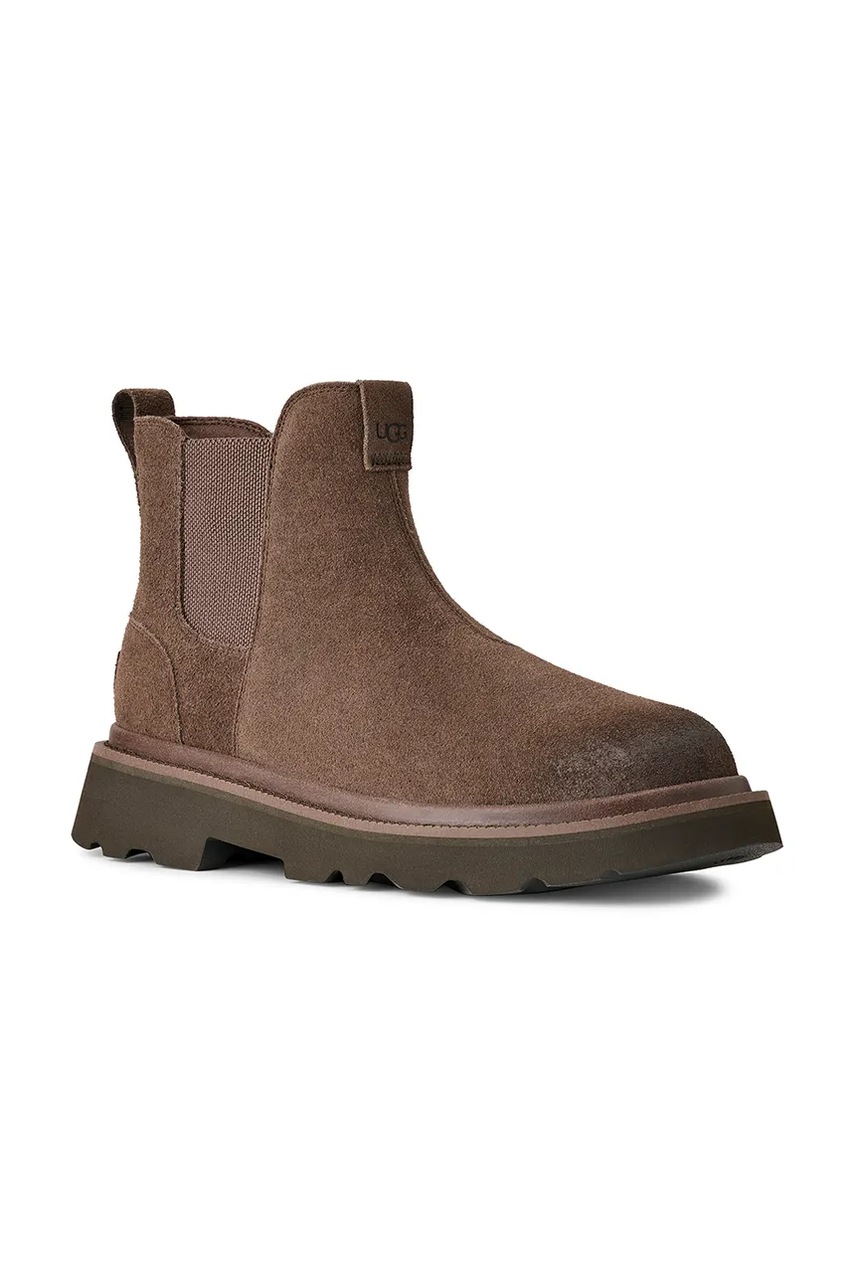 Замшевые кроссовки UGG Chelsea Lug цвет коричневый 1171372.MLSS