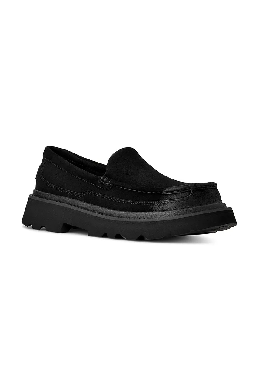Замшевые мокасины UGG Ascot Lug цвет чёрный 1172691.BLK Замшевые мокасины UGG Ascot Lug цвет чёрный 1172691.BLK