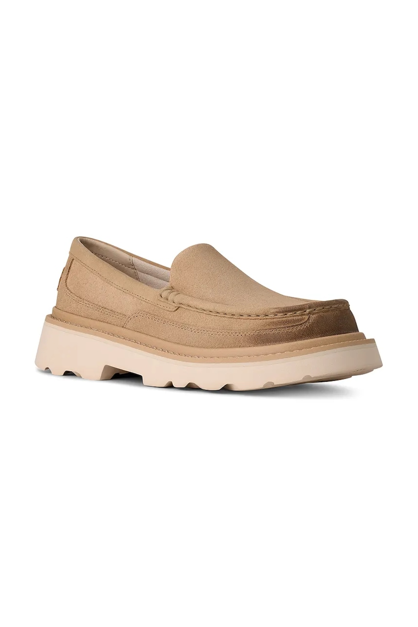 Замшевые мокасины UGG Ascot Lug цвет бежевый 1172691.MDSD Замшевые мокасины UGG Ascot Lug цвет бежевый 1172691.MDSD