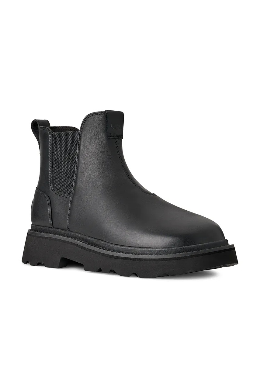 Кожаные полусапоги UGG Chelsea Lug Leather цвет чёрный 1172990.BLK