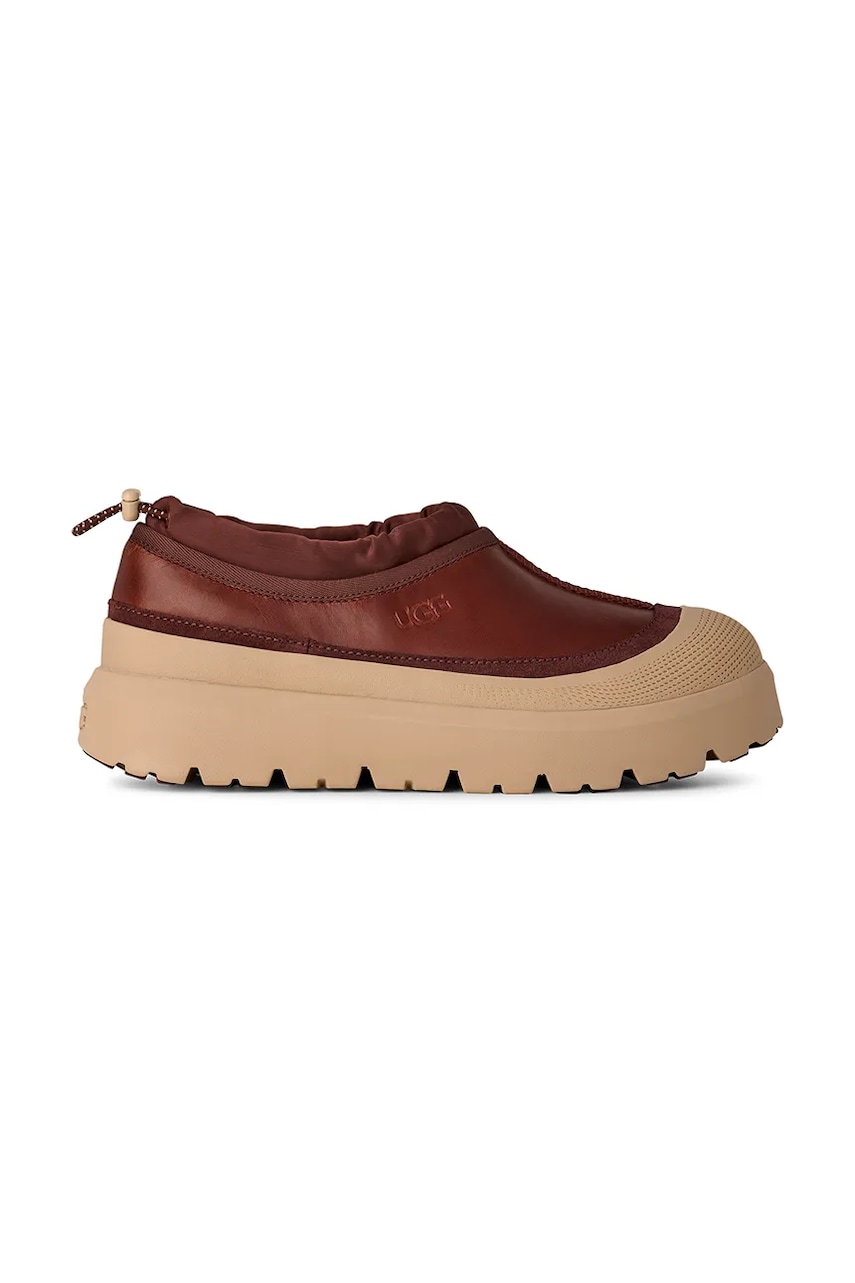 UGG bocanci de piele Tasman Weather Hybrid culoarea bordo, 1174251.CVN