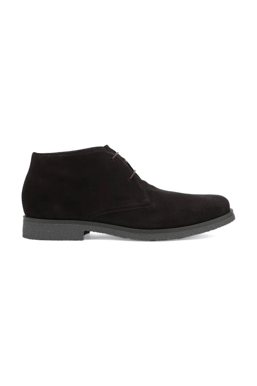 Geox botine de piele întoarsă UOMO CLAUDIO culoarea maro, U0458A 00022 C6024