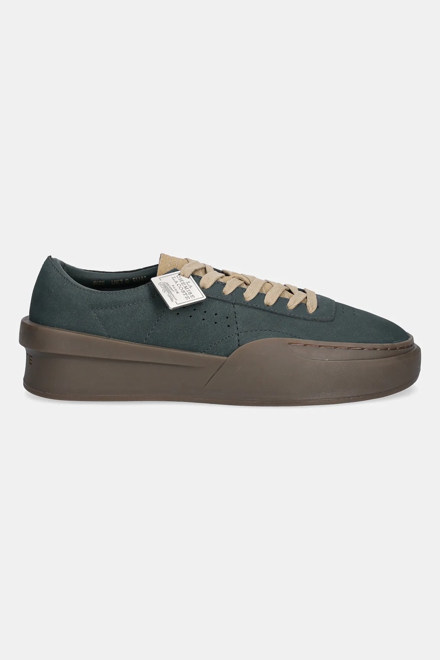 Кроссовки из нубука Lacoste Aura Club Sneakers цвет зелёный 50SMA0144