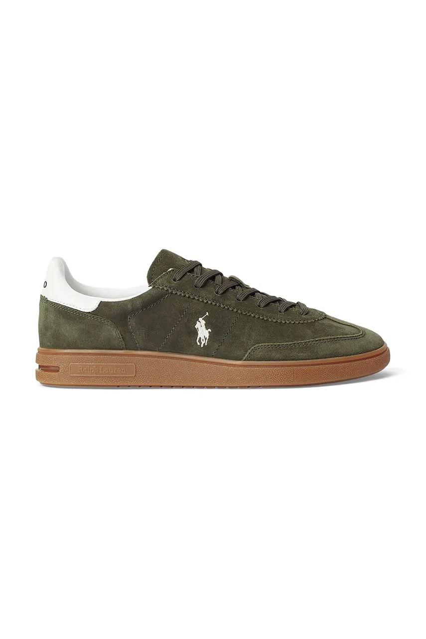 Levně Kožené tenisky Polo Ralph Lauren Bedford Pp pánské, zelená barva, 809967889001