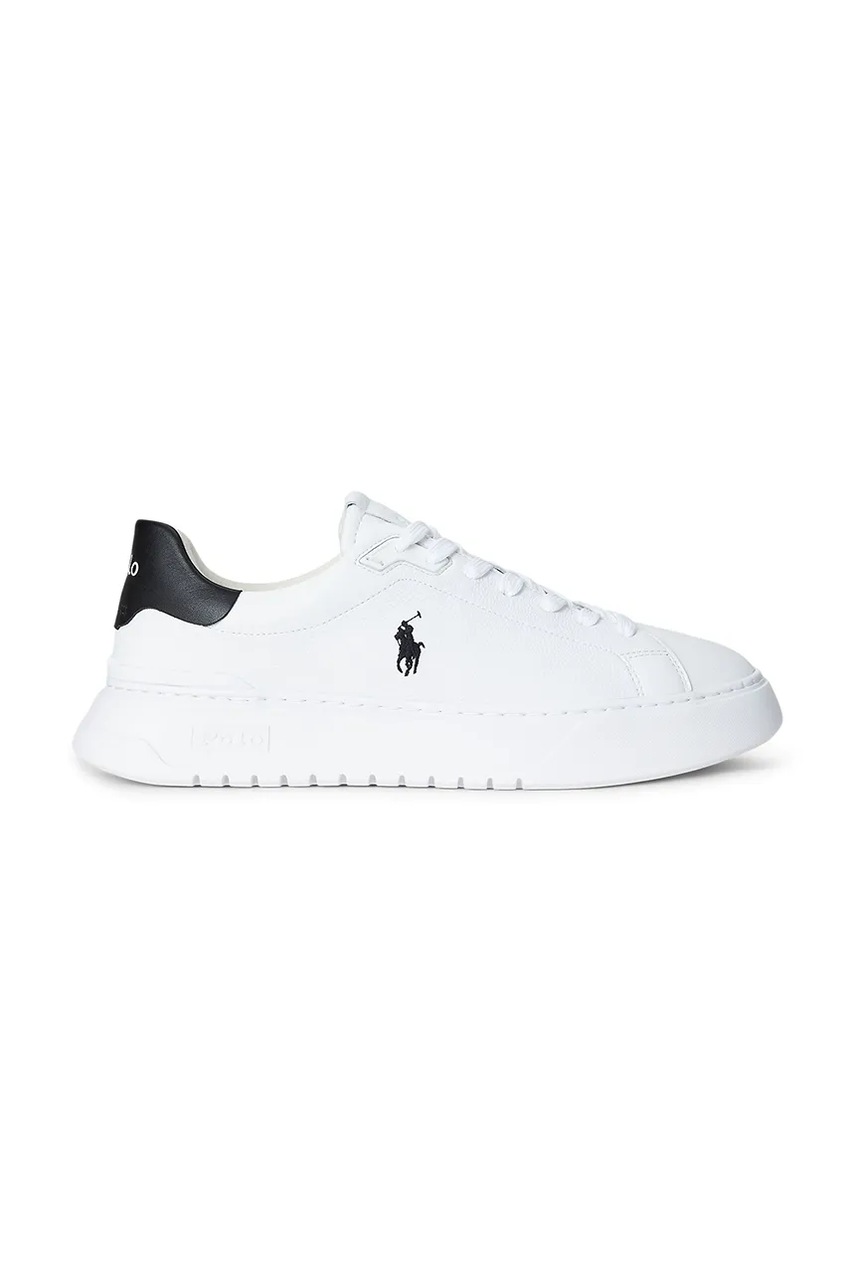 Levně Kožené tenisky Polo Ralph Lauren Rlite Court pánské, bílá barva, 809974097002